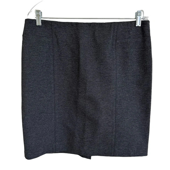 J Jill Womens Petite Medium MP Gray Pull On Ponte Pencil Skirt Stretch Career - Picture 1 of 3